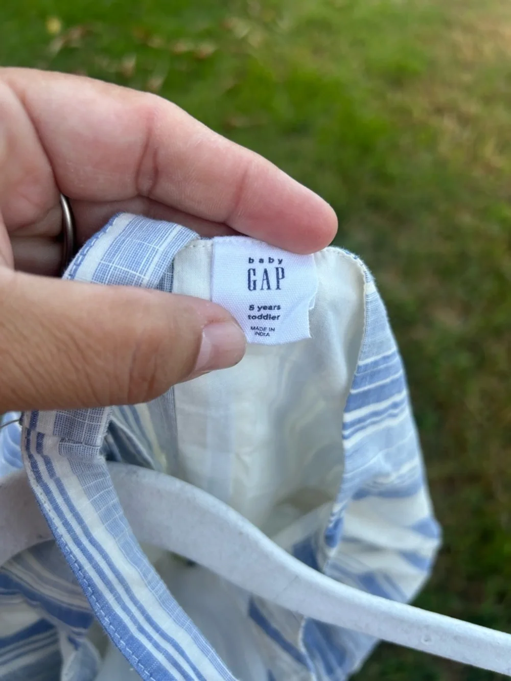 GAP Blue & White Striped Girls' Romper